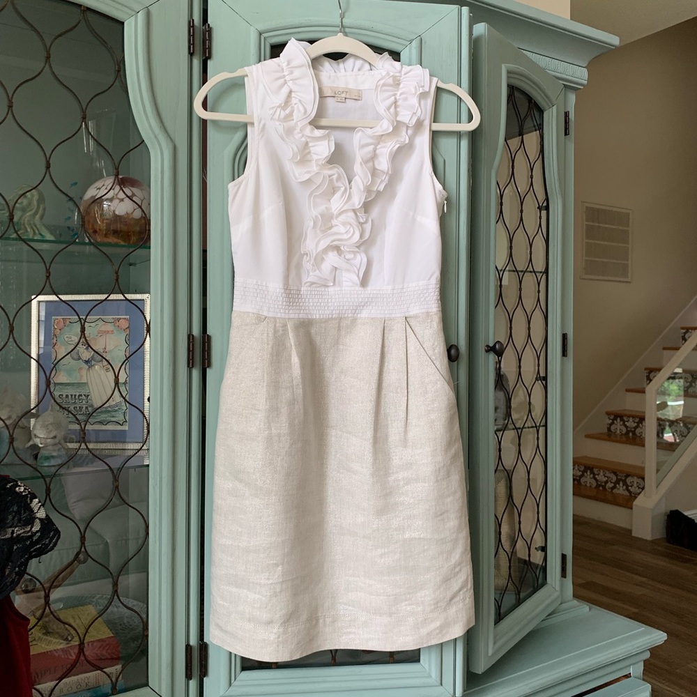 LOFT Ruffled Dress
